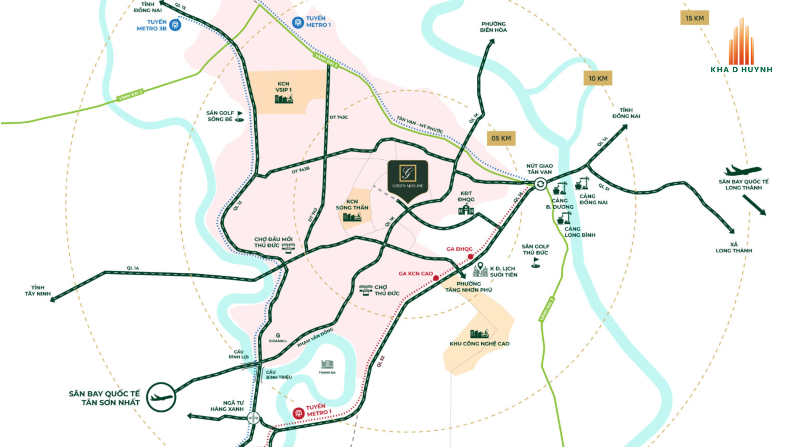 Green Skyline thừa hưởng mạng lưới giao thông cực kỳ linh hoạt