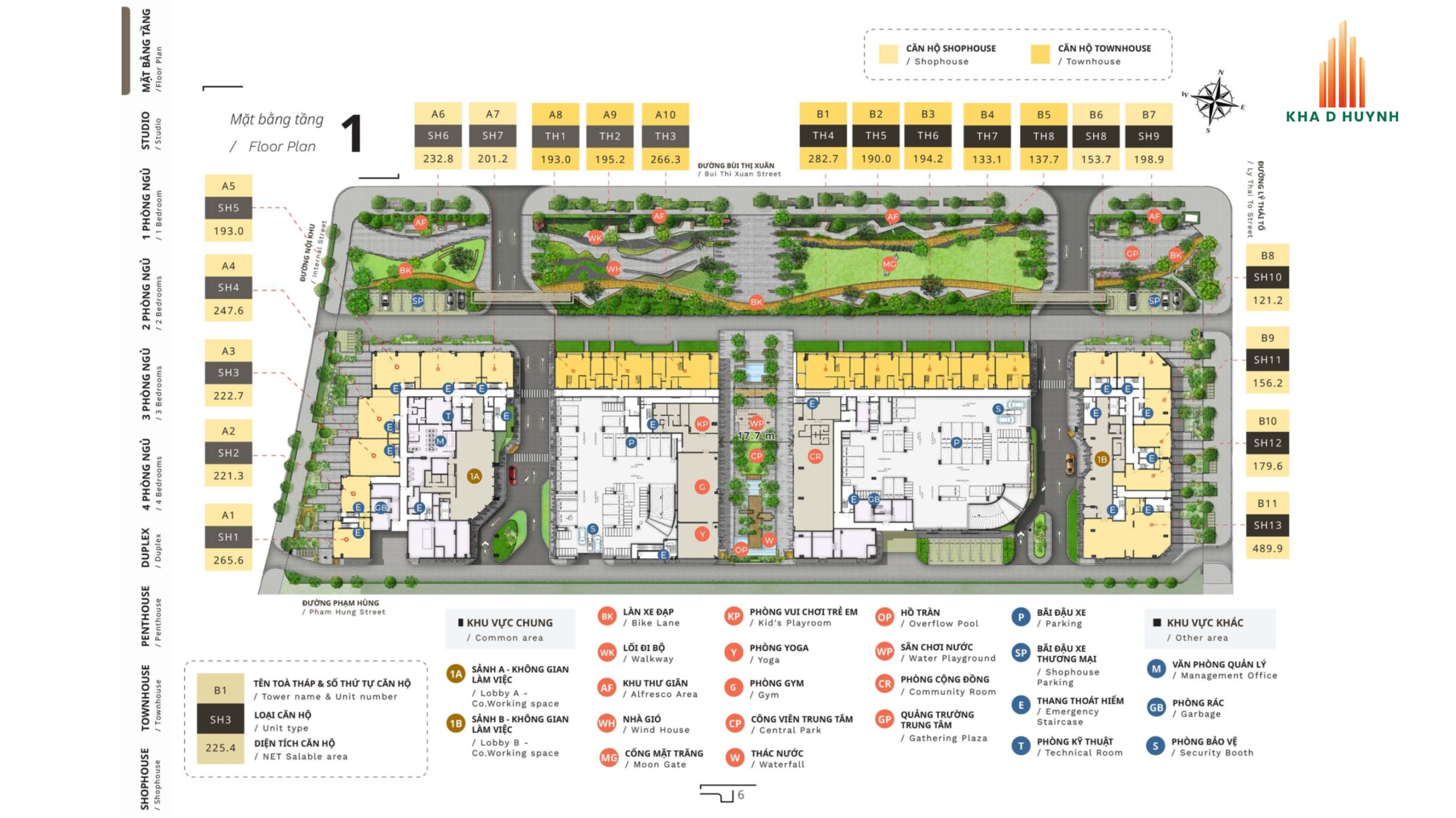 Điểm đặc biệt nhất của The Ten chính là mật độ căn hộ/tầng cực thấp