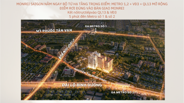 Monrei Saigon sở hữu vị trí đắt địa giúp di chuyển nhanh chóng